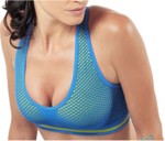 Blue net styled seamless activewear